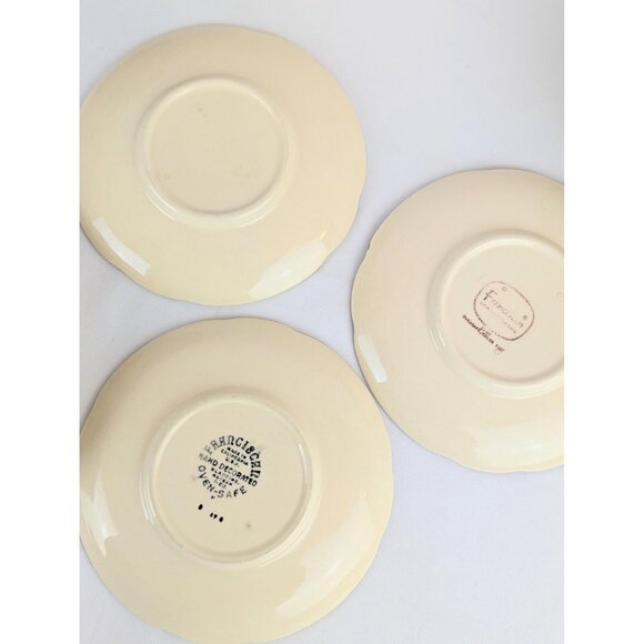 Set of 4 Franciscan Desert Rose Saucers Vintage 1940s-50s Grandmillennial China - Picture 5 of 9